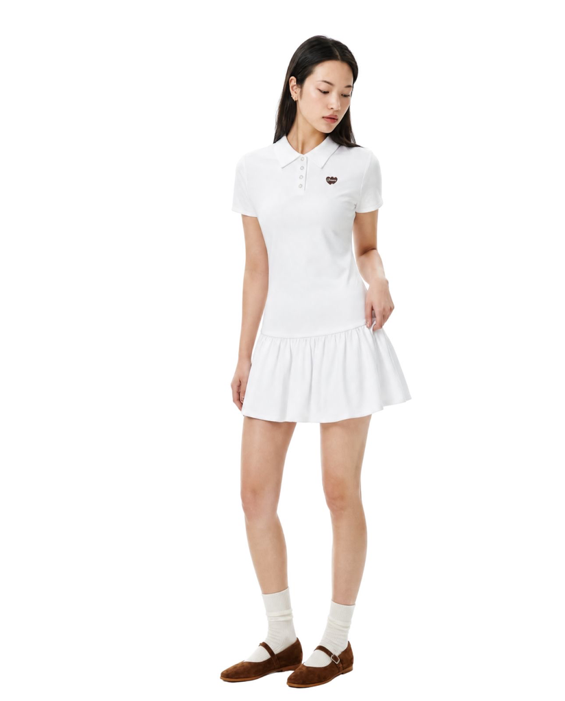 Only You Polo Dress (White, XS)
