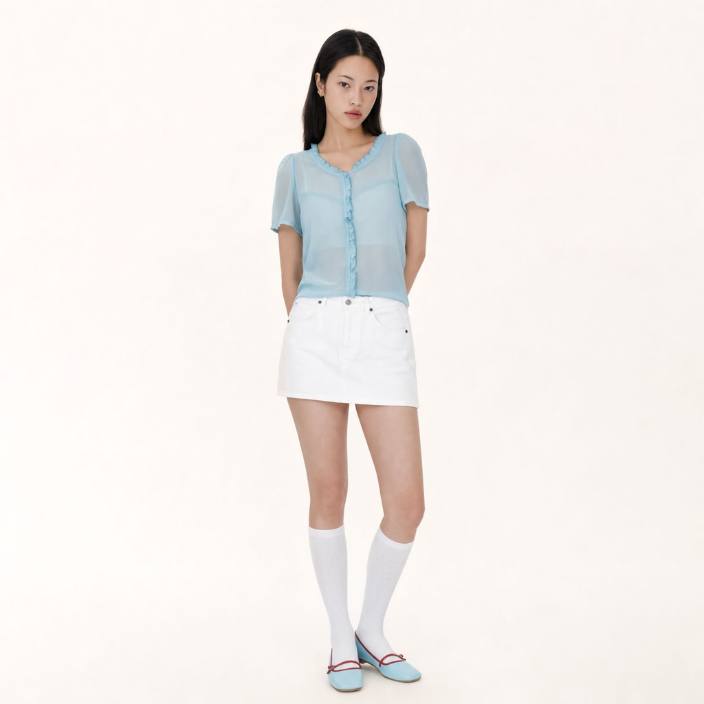 Rumi Blouse (Blue, XS)