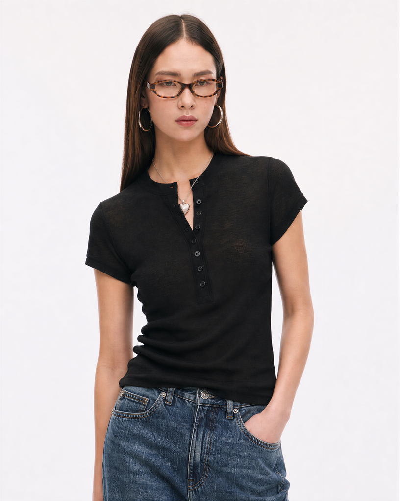Relaxed Button Top