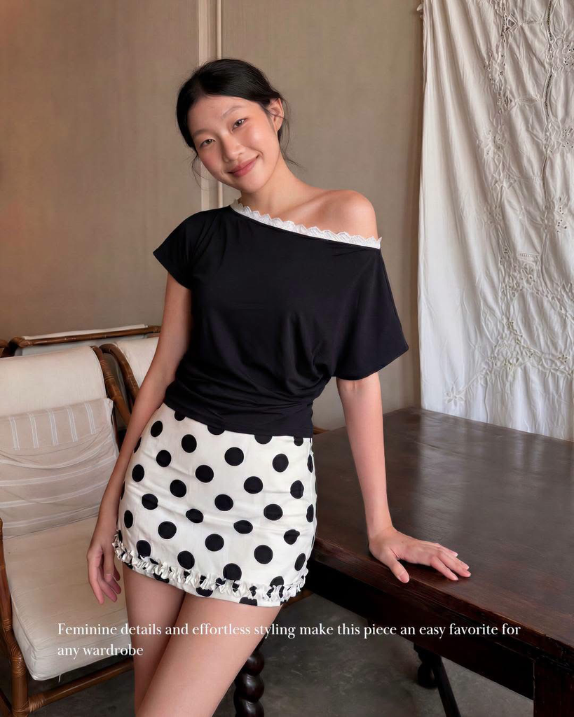 Asymmetric Top With Lace