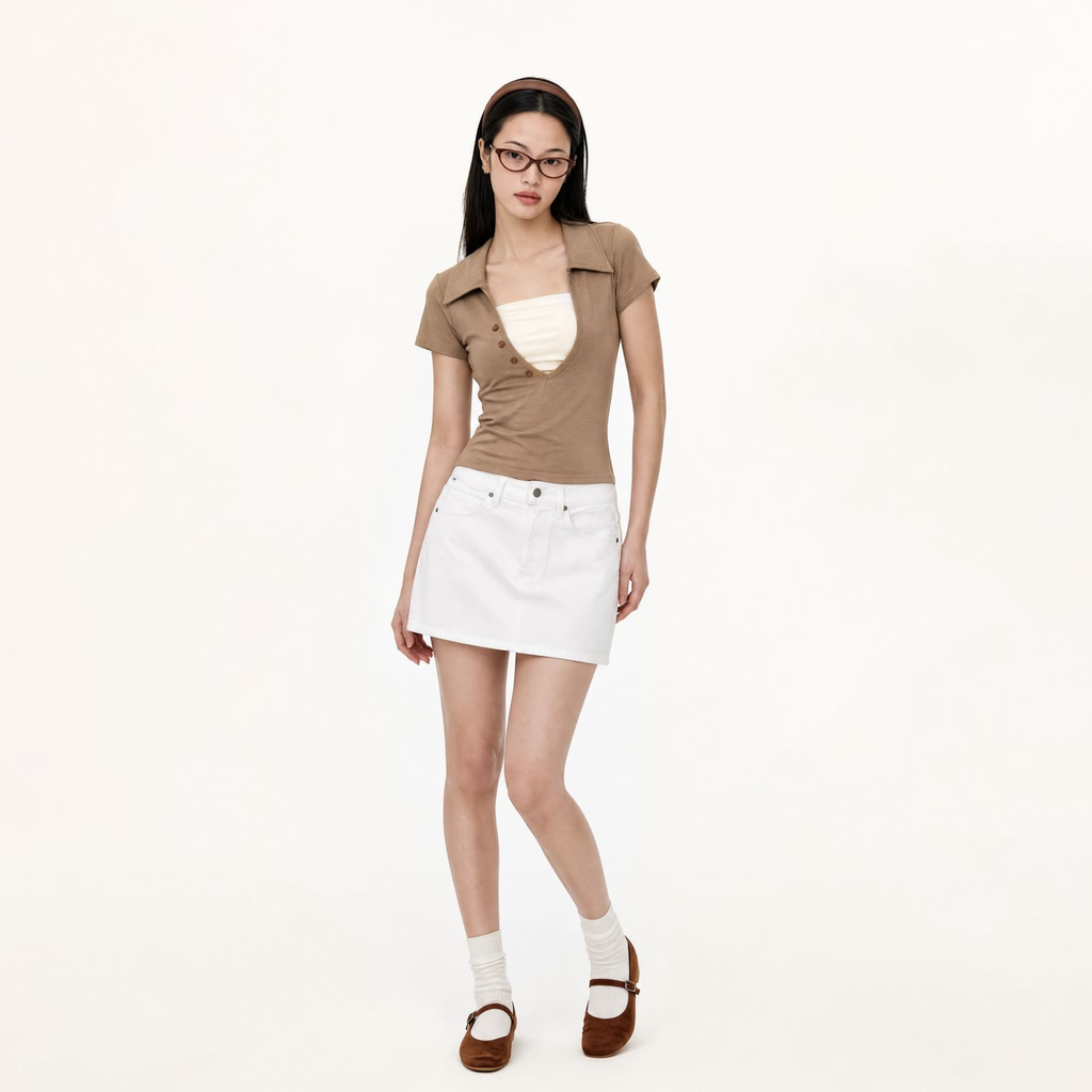 Stretch Collar Top (XS)