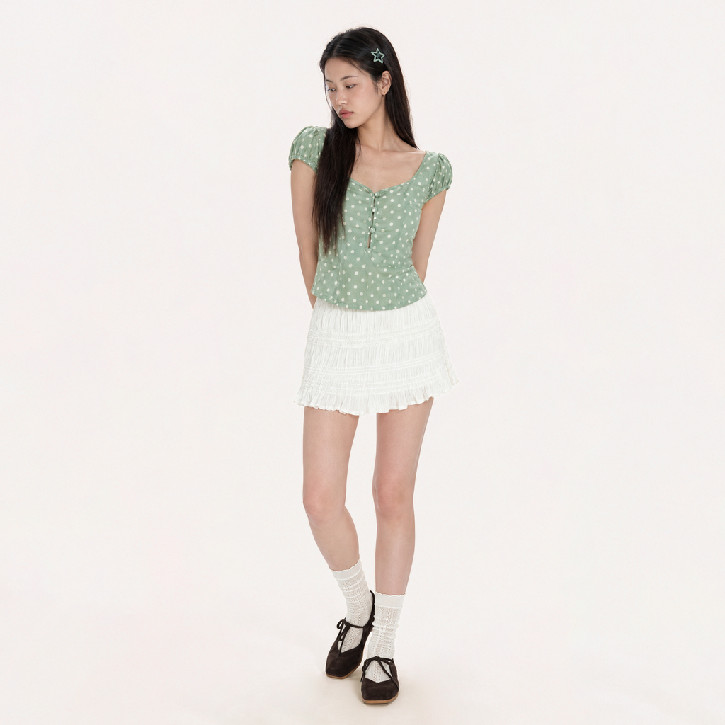 Curved Neck Top
