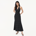 Halter V Neck Maxi Dress