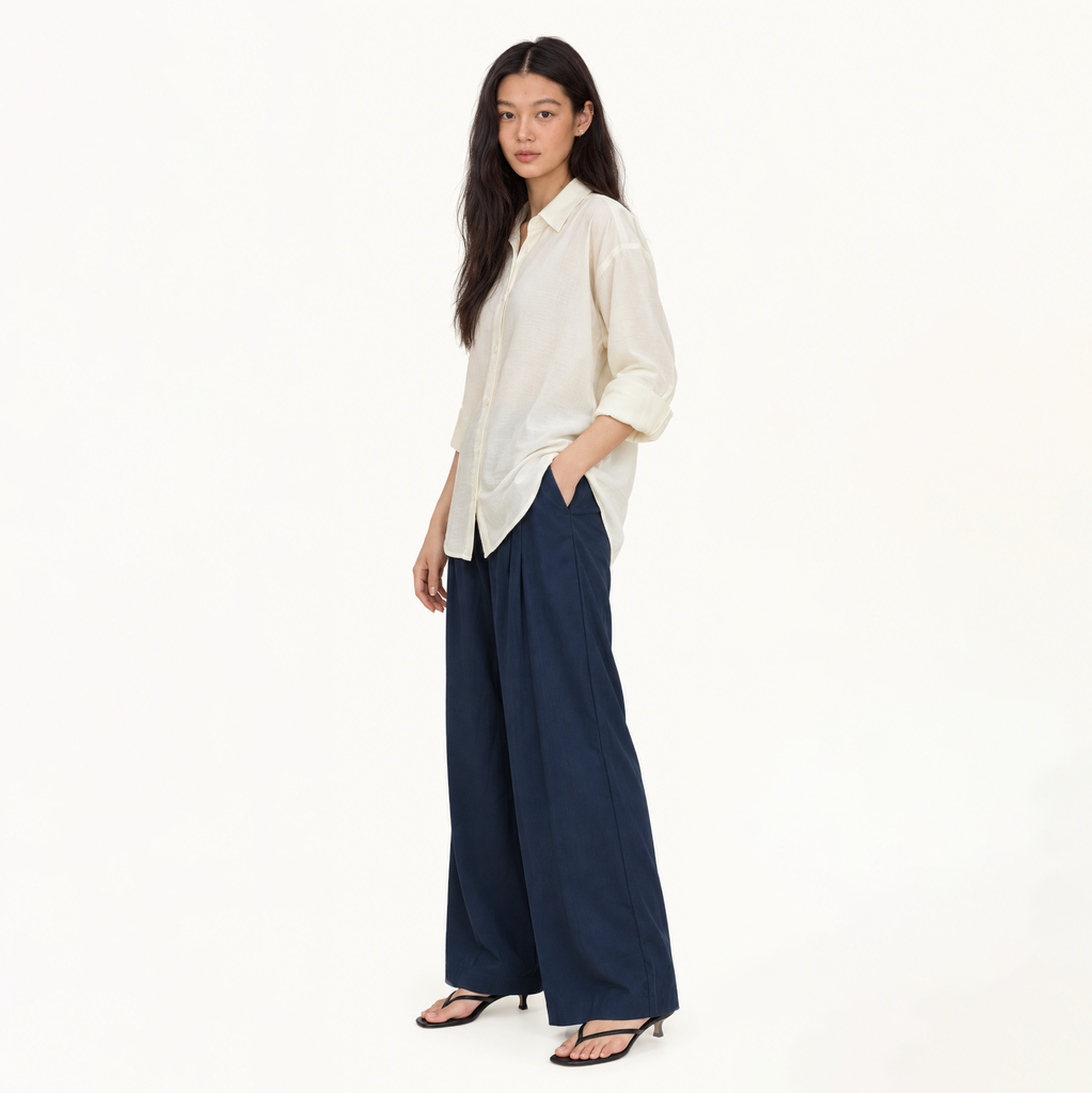 Pleated Straight Pant