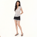 Polkadot Lace Detail Blouse