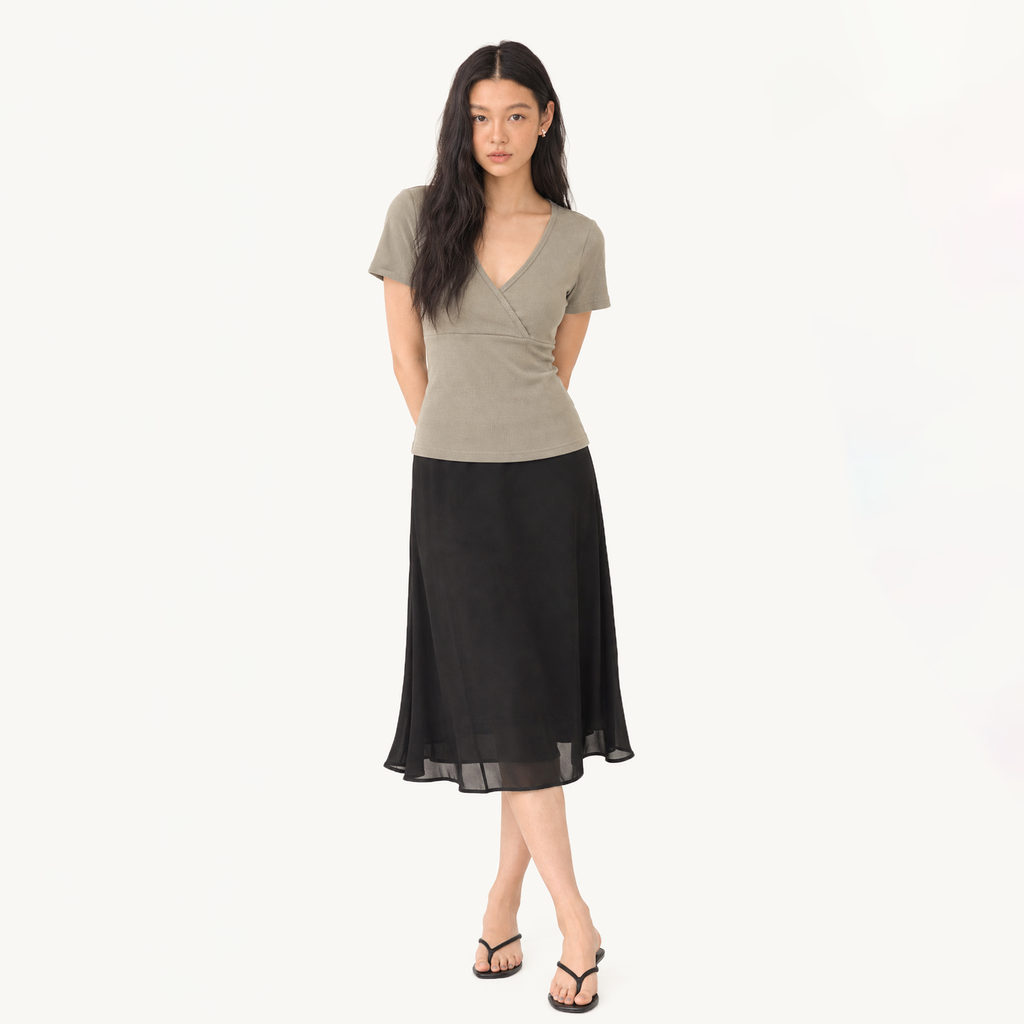 V-Neck Wrap Front