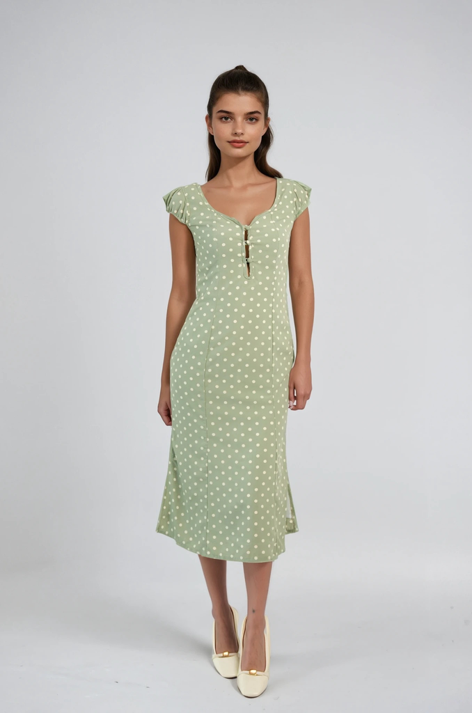 Polka Dot Vintage Dress (Small)